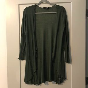 BCBG Olive Green Cardigan XS/S